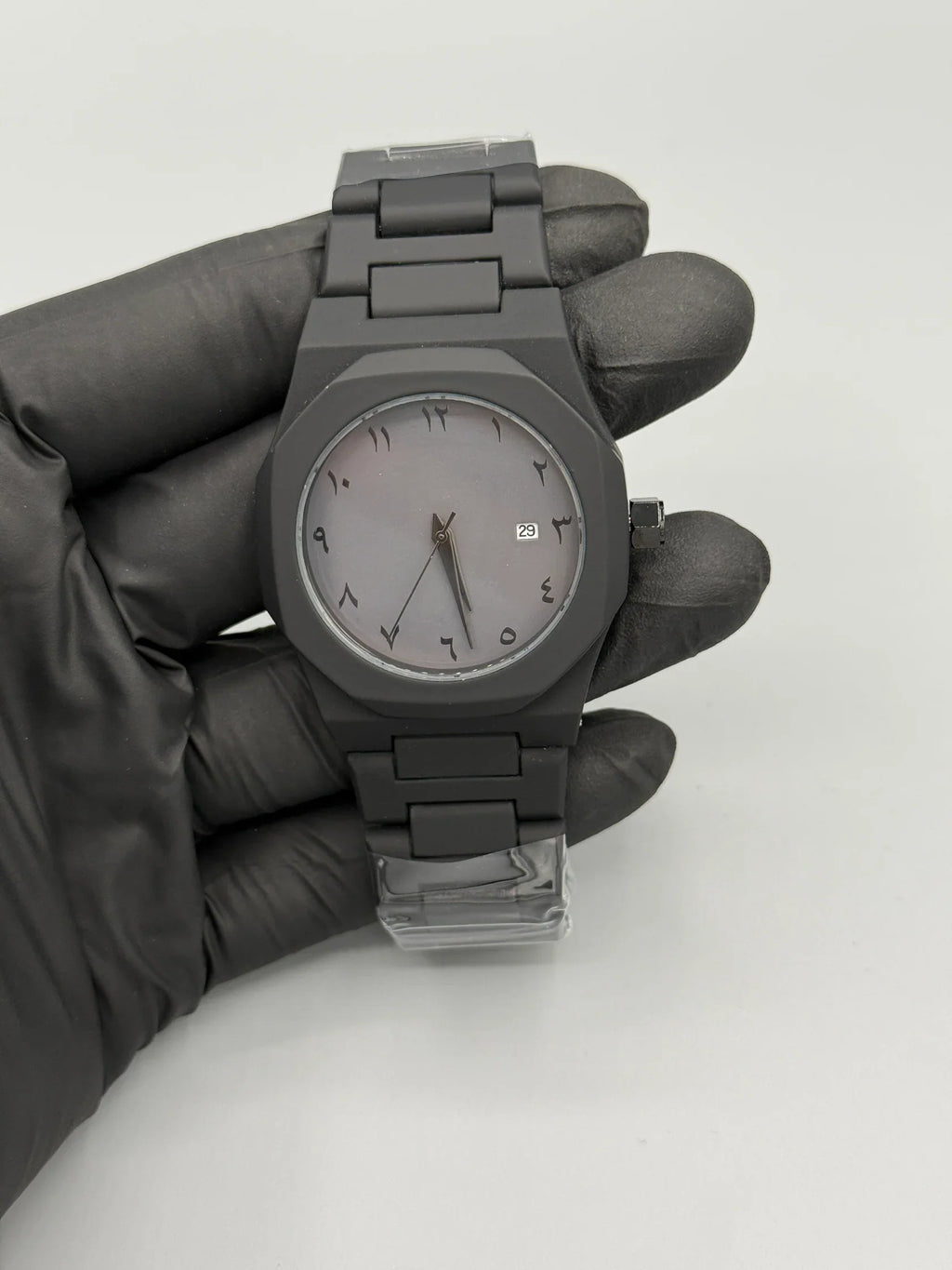 Black Aura Watch Heavy Weighted Chain