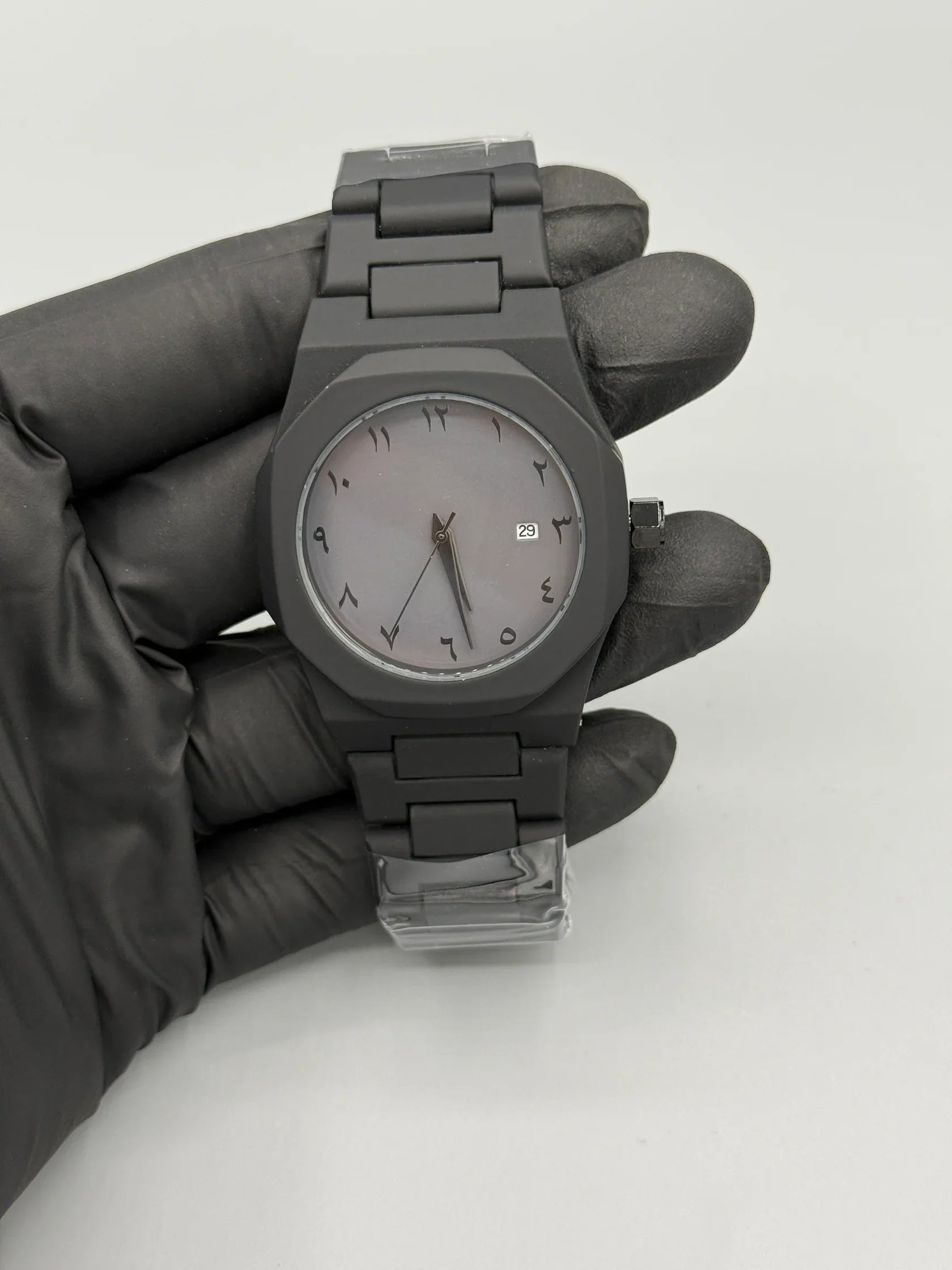 Black Aura Watch Heavy Weighted Chain